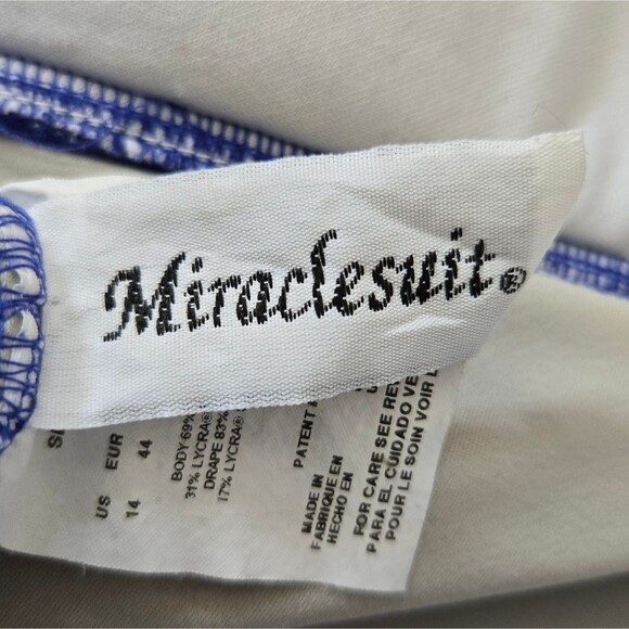 Miraclesuit Rialto swimsuit Tummy control ruched woman's size 14 - Picture 7 of 8